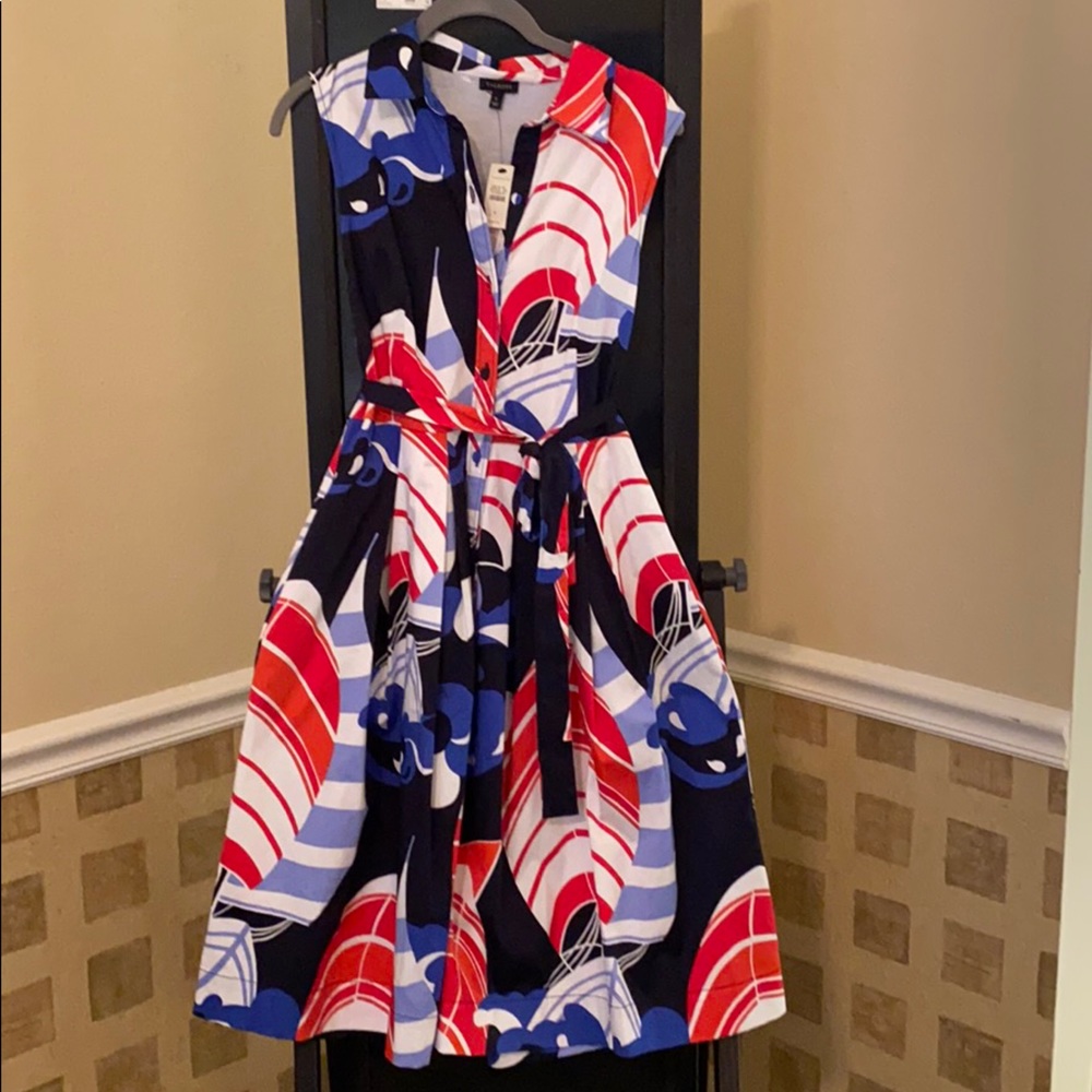 Button up sleeveless Talbots dress